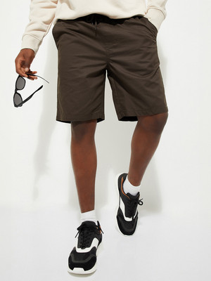 MAX Solid Men Brown Basic Shorts