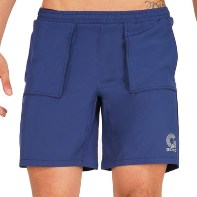GOTO Solid Men Blue Cargo Shorts