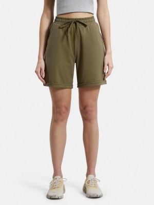 JOCKEY Solid Women Green Basic Shorts