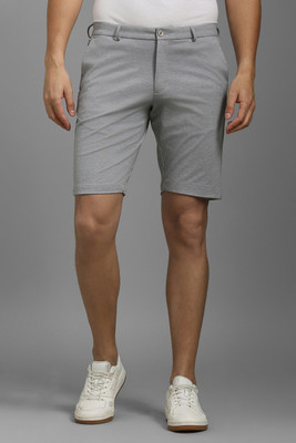 LOUIS PHILIPPE Solid Men Grey Regular Shorts
