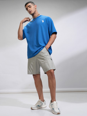 HIGHLANDER Solid Men Grey Regular Shorts