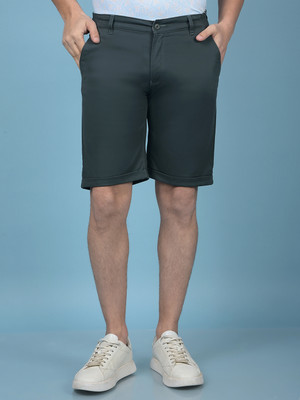 CRIMSOUNE CLUB Solid Men Green Regular Shorts
