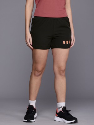 HRX by Hrithik Roshan Solid Women Black Sports Shorts