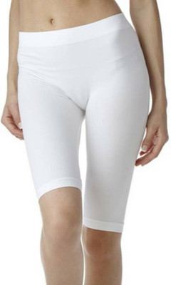 Apraa Solid Women White Cycling Shorts, Basic Shorts, Board Shorts, Swim Shorts, Regular Shorts