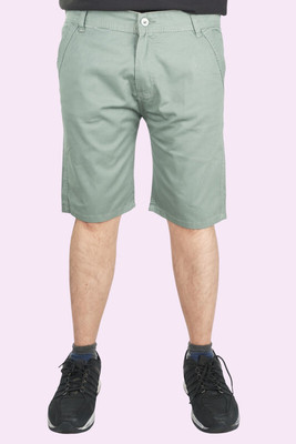 PUBHIZA Solid Men Light Green Chino Shorts