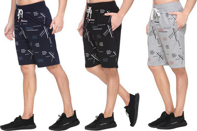 ENOV Printed Men Multicolor Regular Shorts