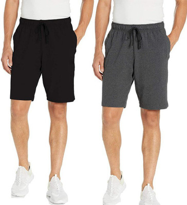 Kartblack Solid Men Multicolor Basic Shorts
