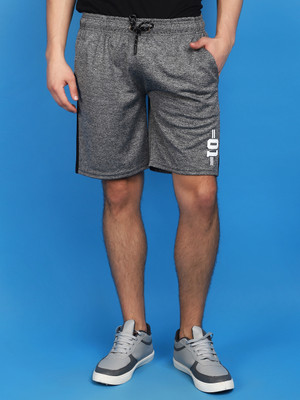 V-MART Color Block Men Grey, Grey Regular Shorts