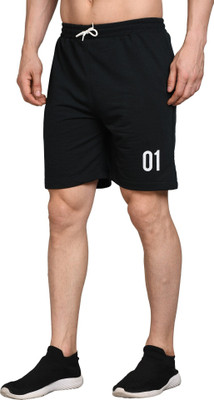 Burdy Solid Men Dark Green Sports Shorts