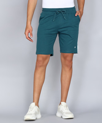 WROGN Solid Men Blue Basic Shorts