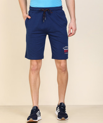 U.S. POLO ASSN. Solid Men Blue Basic Shorts
