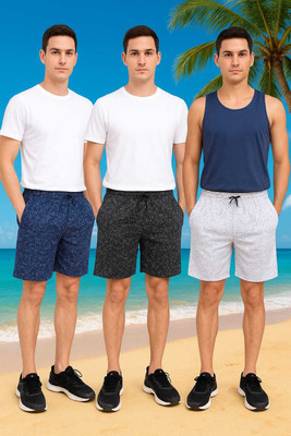 AWALA FASHION Printed Men Multicolor Basic Shorts