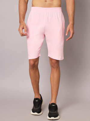 Ap'pulse Solid Men Pink Casual Shorts