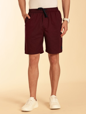 Thomas Scott Solid Men Maroon Casual Shorts