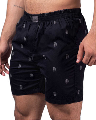 DRESS.COM Printed Men Black Boxer Shorts