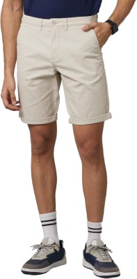 Celio Solid Men White Basic Shorts