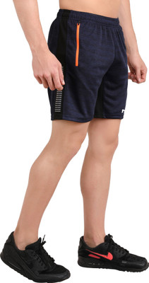 never lose Solid Men Blue Regular Shorts, Sports Shorts, Compression Shorts, Cycling Shorts