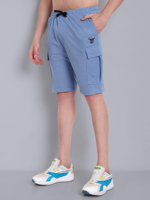 Go Devil Solid Men Light Blue Boxer Shorts