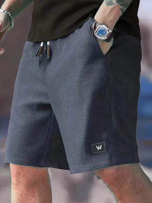 VIRADIYAENTERPRISE Self Design Men Dark Grey Regular Shorts