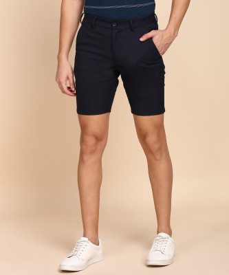 PETER ENGLAND Solid Men Dark Blue Chino Shorts