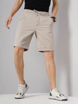 Celio Solid Men Beige Casual Shorts