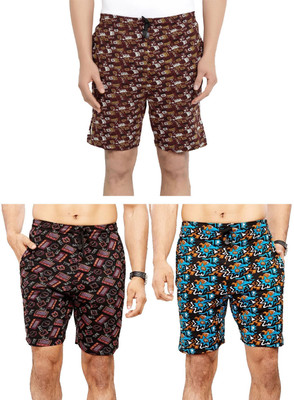 Bumchums Printed Men Multicolor Bermuda Shorts