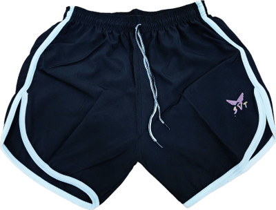 AnvyaTraders Solid Men Black Regular Shorts, Cycling Shorts, Running Shorts