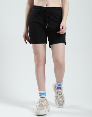 MONTE CARLO Solid Men Black Bermuda Shorts
