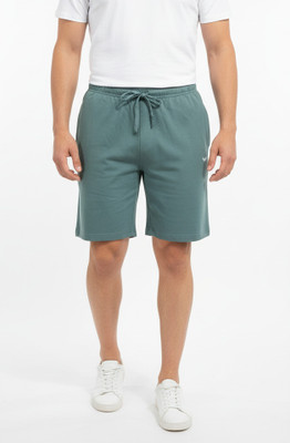 VOMAZO Solid Men Grey Basic Shorts
