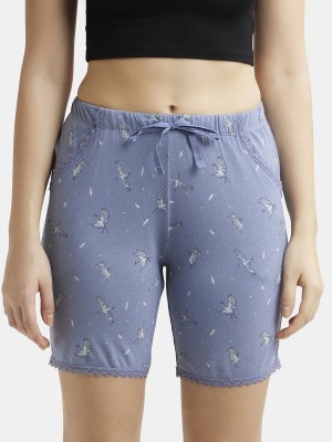 JOCKEY Printed Women Blue Regular Shorts