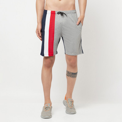 GLITO Striped Men Multicolor Basic Shorts