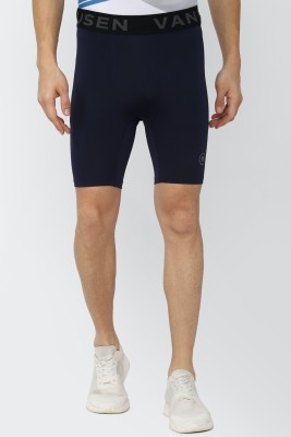 VAN HEUSEN Solid Men Dark Blue Sports Shorts