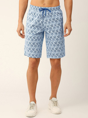 HERE&NOW Printed Men Blue Regular Shorts