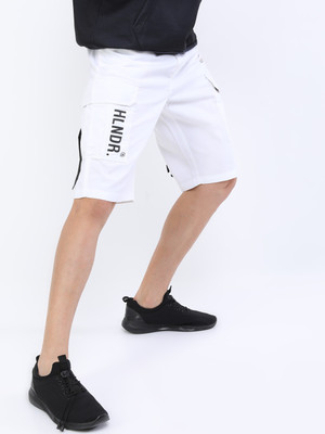 HIGHLANDER Solid Men White Cargo Shorts