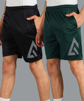 Adrenex Solid Men Multicolor Running Shorts