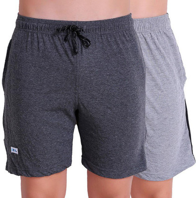 TT Self Design Men Grey Bermuda Shorts