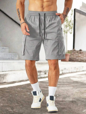 Mastersahab Solid Men Grey Cargo Shorts