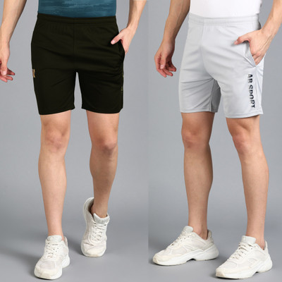 Moda Rapido Printed Men Black, Silver Sports Shorts, Gym Shorts, Regular Shorts