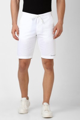 VAN HEUSEN Solid Men White Regular Shorts