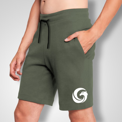 MOWA Printed Men Dark Green Regular Shorts