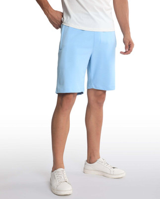 RARE RABBIT Solid Men Blue Regular Shorts