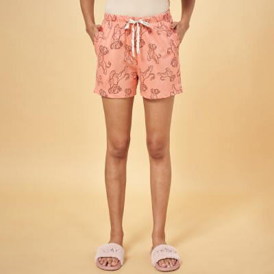 Dreamz by Pantaloons Printed Women Pink Regular Shorts