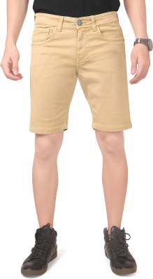 CEFALU Solid Men Beige Regular Shorts