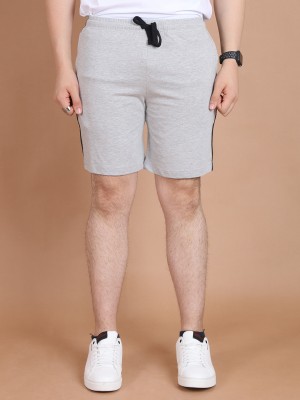 BERRYBLUES Striped Men Grey Bermuda Shorts