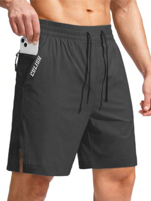 Culish Trend Printed Men Grey Gym Shorts, Running Shorts, Sports Shorts