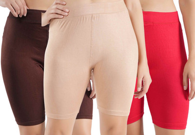 Florafit Solid Women Multicolor Cycling Shorts