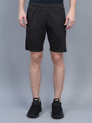 Force NXT Solid Men Black Sports Shorts