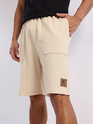 HRX by Hrithik Roshan Solid Men Beige Regular Shorts
