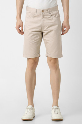 PETER ENGLAND Solid Men Beige Regular Shorts