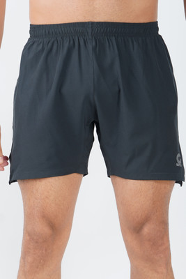 GOTO Self Design Men Dark Grey Sports Shorts